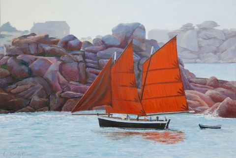 L'artiste Catherine MADELINE - VOILES ROUGES