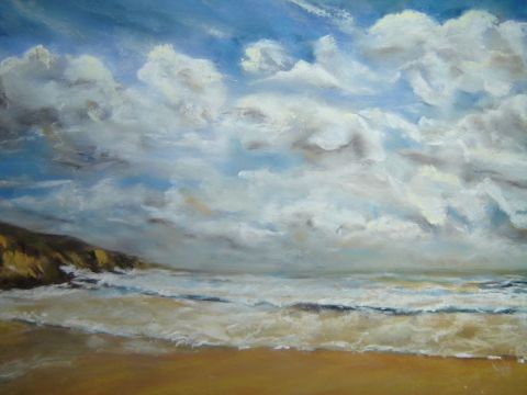 la plage - Peinture - Mc Palcowski-Collin