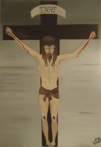 Le Christ  - Peinture - SONYA DZIABAS
