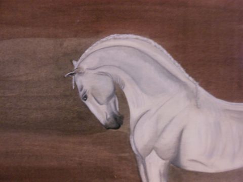 cheval ibérique - Peinture - Chabs