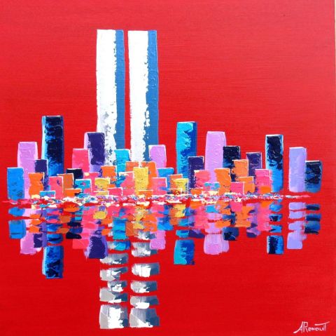 Twin Tower Spirit Red - Peinture - Antoine Renault