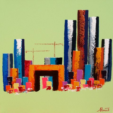 Towers Green Zone - Peinture - Antoine Renault