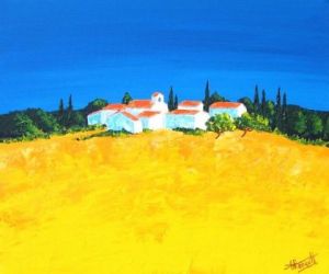Voir cette oeuvre de Antoine Renault: Village en Provence