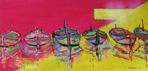 Voir cette oeuvre de roseline chouraqui: barques marseillaises