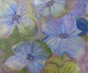 Peinture de LGH: Hortensias bleus