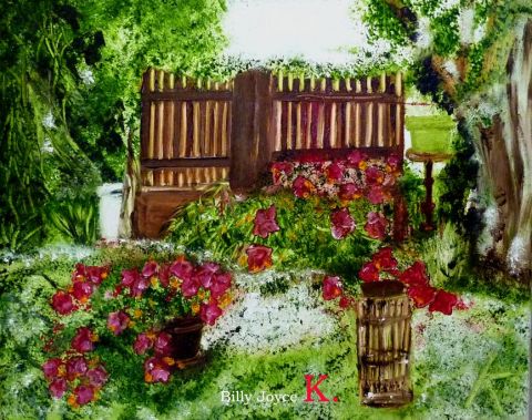 Flower Gate - Peinture - Kiddo