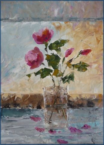 roses - Peinture - valerie CROCHARD