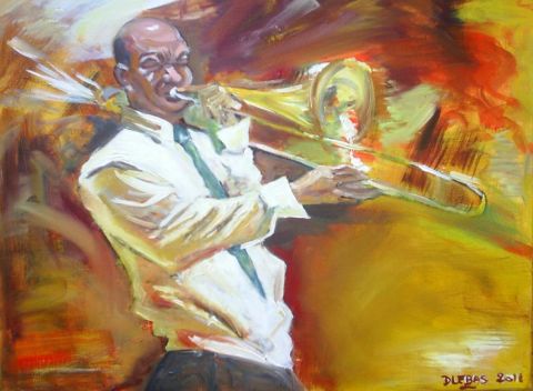 MUSICIEN DE JAZZ - Peinture - danielle lebas MUSICIEN DE JAZZ - Peinture - danielle lebas
