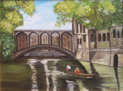 L'artiste Catherine Dutailly - Le pont des soupirs et la rivière Cam (Cambridge)