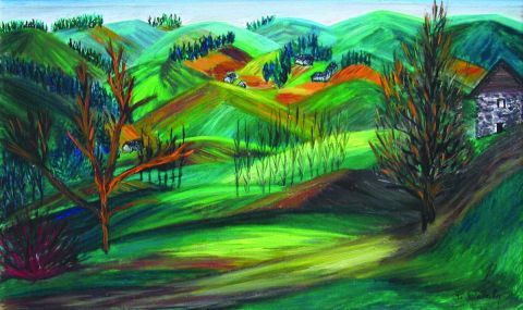 L'artiste Catherine Dutailly - Monts et vallons (massif central)