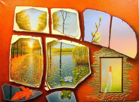 Un pont par l'hiver - Peinture - Gyuri Lohmuller Un pont par l'hiver - Peinture - Gyuri Lohmuller