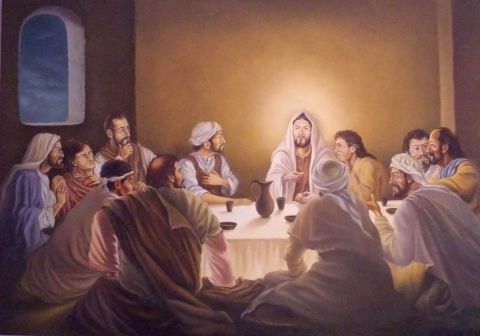 La derniere Cène - Peinture - Gyuri Lohmuller La derniere Cène - Peinture - Gyuri Lohmuller