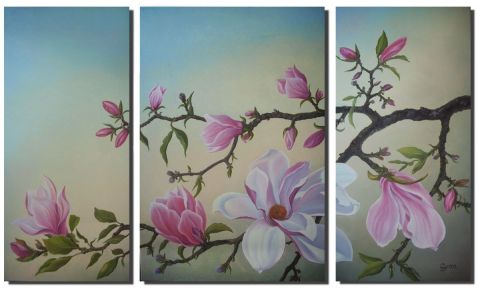 Magnolia  - Peinture - Gyuri Lohmuller