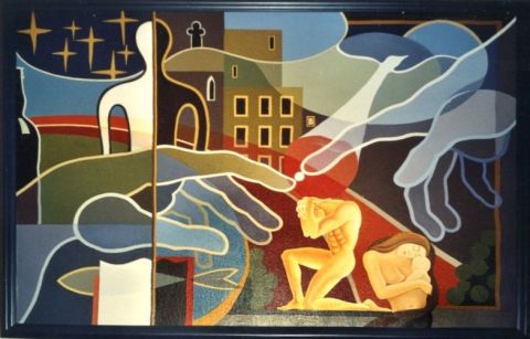 Le bien et le mal - Peinture - Gyuri Lohmuller Le bien et le mal - Peinture - Gyuri Lohmuller