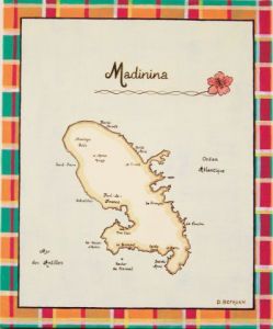 Peinture de Delphine Bothuan: Carte de la Martinique