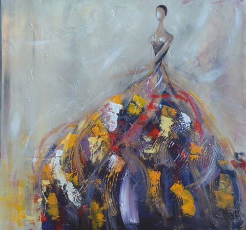 Peinture : Femme fleur - VERONIKA L Peinture : Femme fleur - VERONIKA L