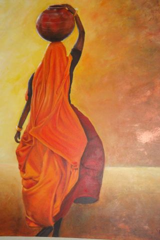 Femme indienne - Peinture - VERONIKA L