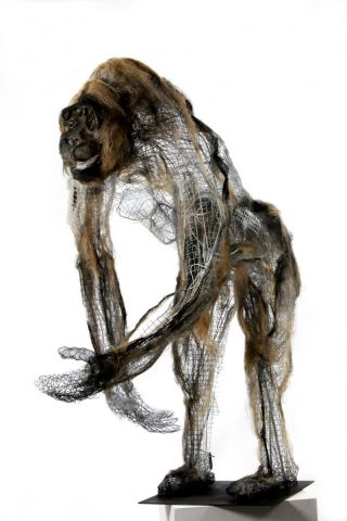 gorille aquarelle - Sculpture - Breval