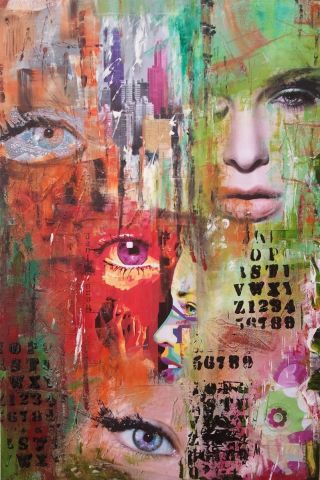 urban eyes - Peinture - emmameliart