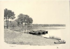 Dessin de lojepi: le Lac de Tremelin en 35