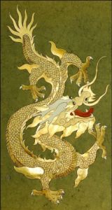 Peinture de Le Chaudron Encreur: Dragon d'Or