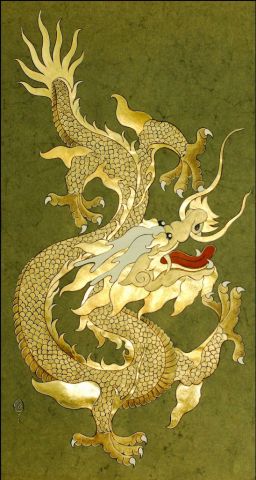 Dragon d'Or - Peinture - Le Chaudron Encreur