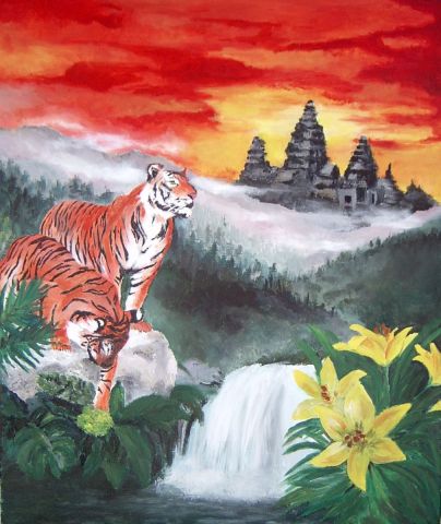tigres - Peinture - JessicaAurousseau