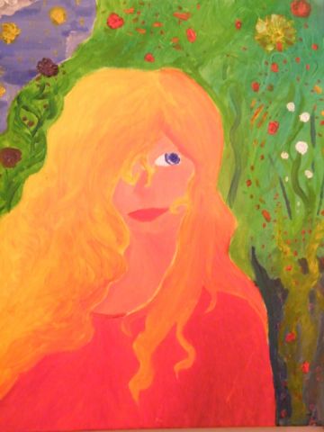 La fille à l'étoile - Peinture - LWAI La fille à l'étoile - Peinture - LWAI