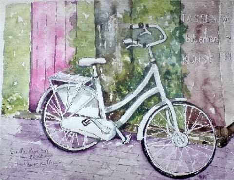 vélo à Ermelo - Peinture - atelier mauve