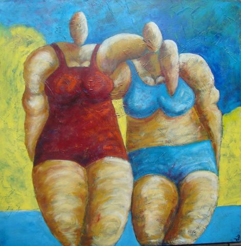 L'artiste fabinonzoli - Les Baigneuses de saint énogat L'artiste fabinonzoli - Les Baigneuses de saint énogat