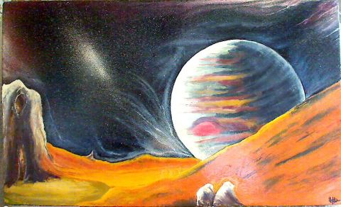 Planète   Jupiter  (1)et Galaxies , Spatiale - Peinture - georgeshrg Planète   Jupiter  (1)et Galaxies , Spatiale - Peinture - georgeshrg