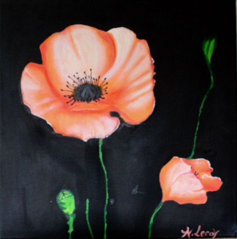 coquelicot - Peinture - AURORE FOLLAIN coquelicot - Peinture - AURORE FOLLAIN