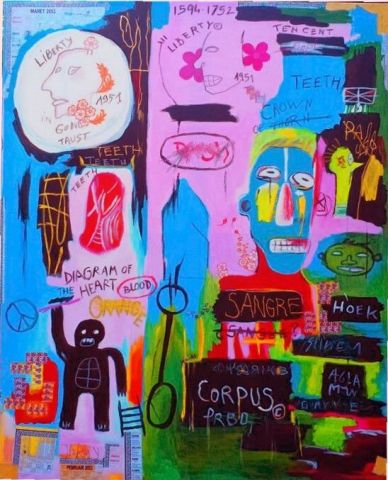 L'artiste CAPDEVILLE sophie-ibusofi - Basquiat revisité