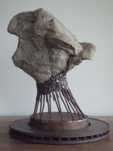 Sculpture de Joel Gorlier: Pierre tombée du ciel
