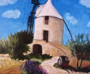 Voir cette oeuvre de Maryaude: Le moulin de Villeneuve Minervois