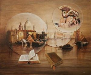 Peinture de Frank GODILLE: Un conte à Venise