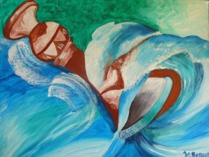 Peinture de Myriam Bonnet: l'eau vive