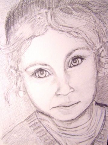 L'artiste Momaur - Petite fille au bonnet d'hiver