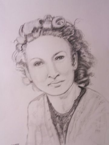L'artiste Momaur - portrait de Francia Ster.Poétesse. 
