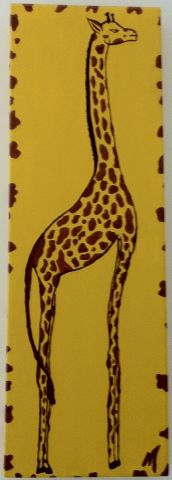 Girafe - Peinture - Caroline CAVAGNA