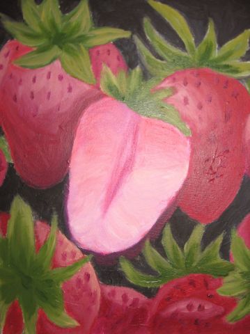 Vous aimez les fraises  - Peinture - Maryaude