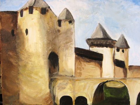 La cité de Carcassonne - Peinture - Maryaude