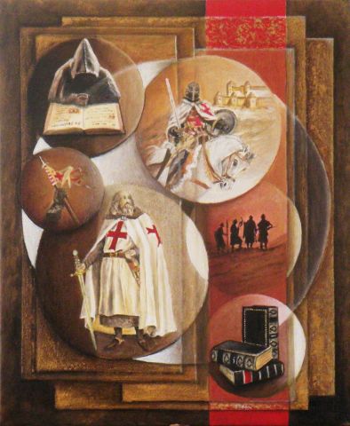 Templiers en Croisades - Peinture - Frank GODILLE