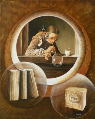 Une thèse sur le savon avec Chardin - Peinture - Frank GODILLE