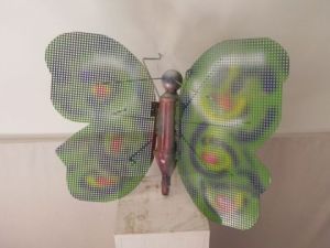 Sculpture de Roland GOURDON: papillon couleur