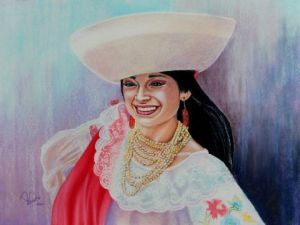 Peinture de ALAIN PESTOURIE: Natalia, Equateur