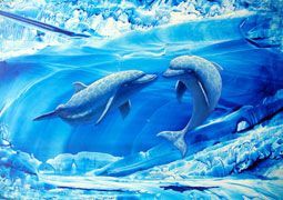 L'artiste eric milochau - dauphins