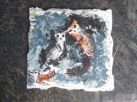 couple et chaton - Peinture - marie josephe devismes couple et chaton - Peinture - marie josephe devismes