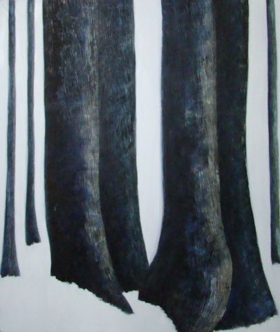 L'artiste jeanne SIBLER - troncs noirs
