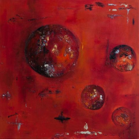 rosso ultima - Peinture - Ninouchakia